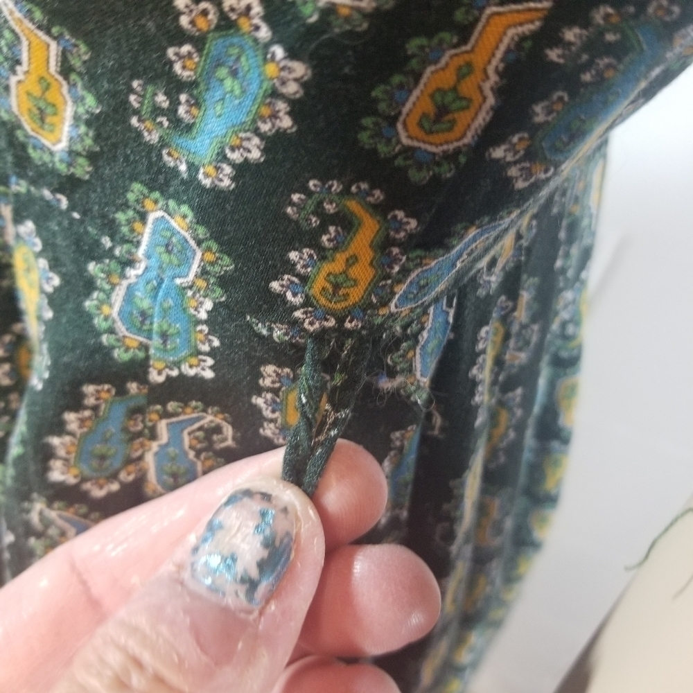 Vtg 50s mcm midcentury paisley cotton day dress - Picture 11 of 11